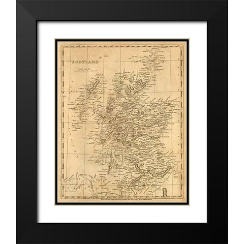 Scotland, 1812 Black Modern Wood Framed Art Print with Double Matting by Arrowsmith, Aaron