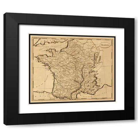 France, 1812 Black Modern Wood Framed Art Print with Double Matting by Arrowsmith, Aaron