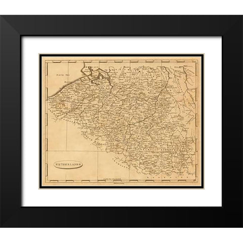 Netherlands, 1812 Black Modern Wood Framed Art Print with Double Matting by Arrowsmith, Aaron