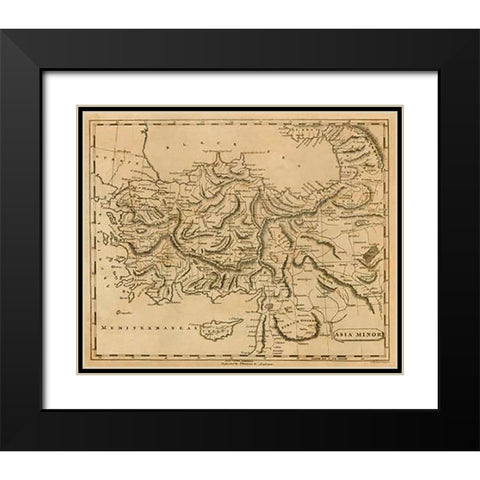Asia Minor, 1812 Black Modern Wood Framed Art Print with Double Matting by Arrowsmith, Aaron