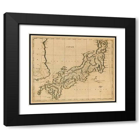 Japan, 1812 Black Modern Wood Framed Art Print with Double Matting by Arrowsmith, Aaron