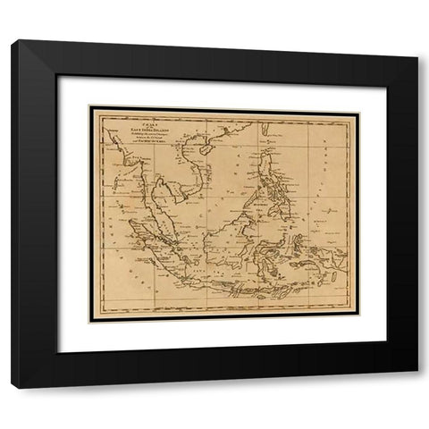 East India Islands, 1812 Black Modern Wood Framed Art Print with Double Matting by Arrowsmith, Aaron