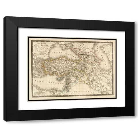 Asie-Mineure, Armenie, Syrie, Mesopotamie, Caucase, 1822 Black Modern Wood Framed Art Print with Double Matting by Brue, Adrien Hubert