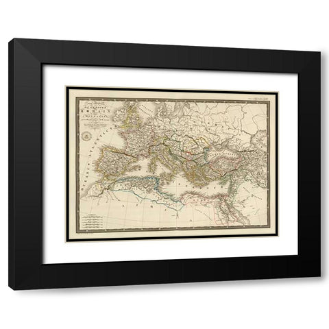 Empire Romain sous Constantin, 1822 Black Modern Wood Framed Art Print with Double Matting by Brue, Adrien Hubert
