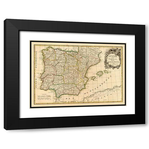 Espagne, Portugal, 1780 Black Modern Wood Framed Art Print with Double Matting by Janvier, Jean