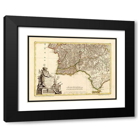 Portugal, Algarve meridionale, 1780 Black Modern Wood Framed Art Print with Double Matting by Zannoni, Giovanni Antonio Bartolomeo Rizzi