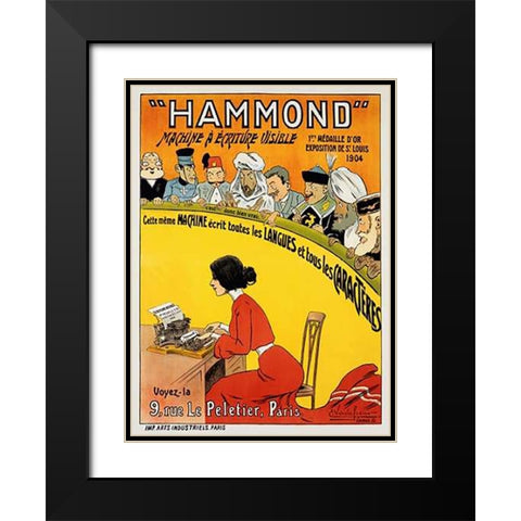 Hammond Black Modern Wood Framed Art Print with Double Matting by Vavasseur, Eugene