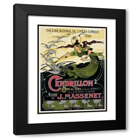 Cendrillon/J. Massenet Black Modern Wood Framed Art Print with Double Matting by Bertrand, Emile