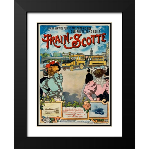 Train-Scotte Black Modern Wood Framed Art Print with Double Matting by Gray, H.