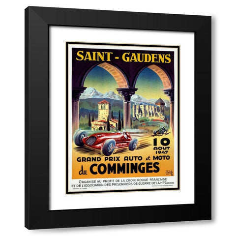 Saint-Gaudens/Grend Prix du Comminges Black Modern Wood Framed Art Print with Double Matting by Briche