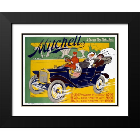 Mitchell Black Modern Wood Framed Art Print with Double Matting by Riom, G.