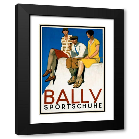 Bally Sportschuhe Black Modern Wood Framed Art Print with Double Matting by Cardinaux, Emil