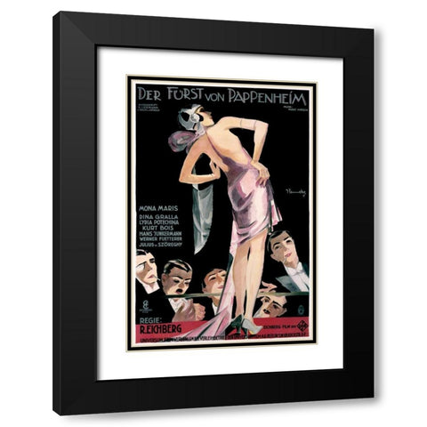 Der Furst von Pappenheim Black Modern Wood Framed Art Print with Double Matting by Fenneker, Josef