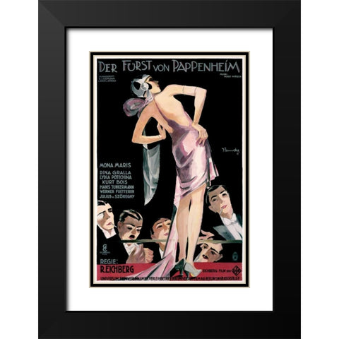 Der Furst von Pappenheim Black Modern Wood Framed Art Print with Double Matting by Fenneker, Josef