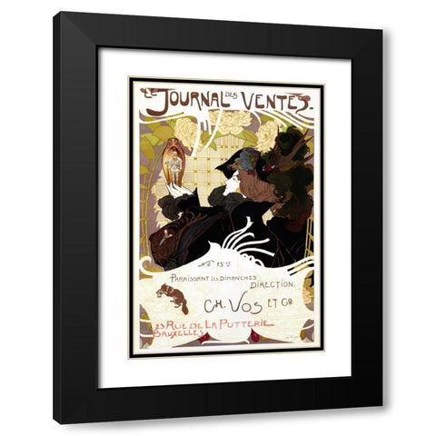 Le Journal des Ventes Black Modern Wood Framed Art Print with Double Matting by De Feure, Georges