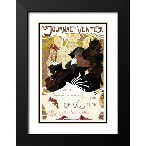 Le Journal des Ventes Black Modern Wood Framed Art Print with Double Matting by De Feure, Georges