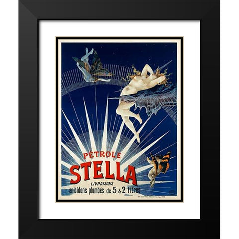 Petrole Stella Black Modern Wood Framed Art Print with Double Matting by Gray, H.