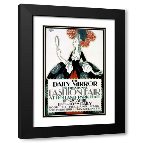 The Daily Mirror/Fashion Fair Black Modern Wood Framed Art Print with Double Matting by Hammond, Aubrey