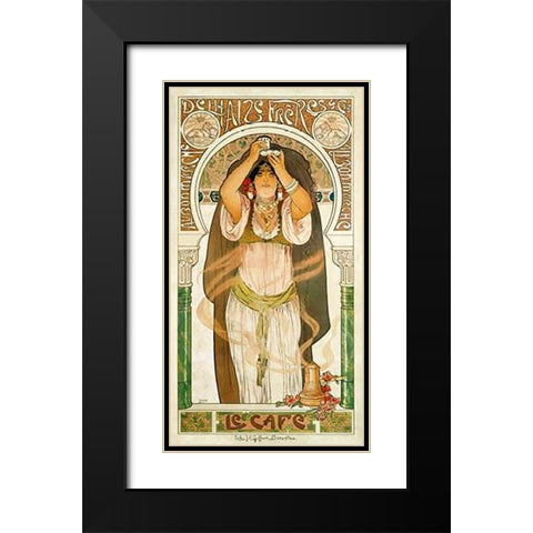 Delhaize Freres Black Modern Wood Framed Art Print with Double Matting by Hamner