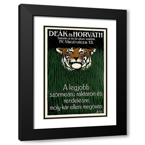 Deak es Horvath Black Modern Wood Framed Art Print with Double Matting by Horvath