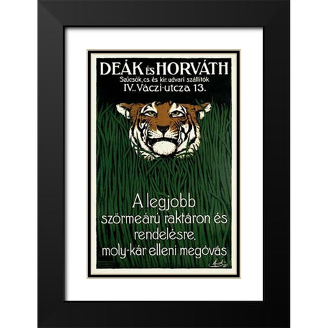 Deak es Horvath Black Modern Wood Framed Art Print with Double Matting by Horvath