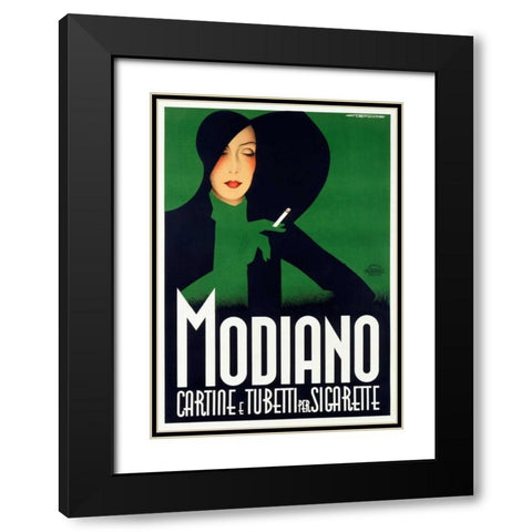 Modiano Black Modern Wood Framed Art Print with Double Matting by Lenhart, Franz