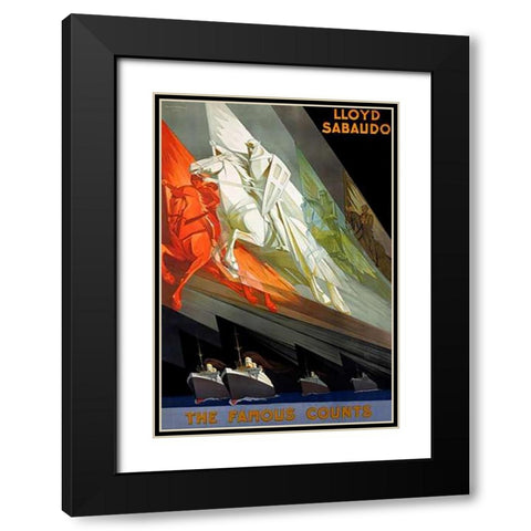 Lloyd Sabaudo/The Famous Counts Black Modern Wood Framed Art Print with Double Matting by Riccobaldi, Giuseppe