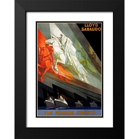 Lloyd Sabaudo/The Famous Counts Black Modern Wood Framed Art Print with Double Matting by Riccobaldi, Giuseppe