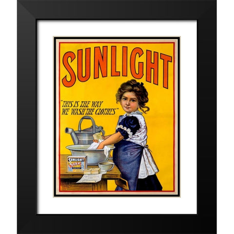 Sunlight Soap Black Modern Wood Framed Art Print with Double Matting by Unknown