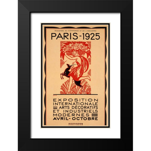 Paris-1925 Black Modern Wood Framed Art Print with Double Matting by Bonfils, Robert