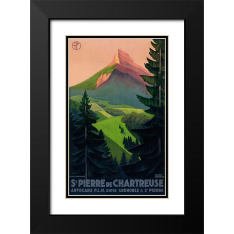 St. Pierre de Chartreuse Black Modern Wood Framed Art Print with Double Matting by Broders, Roger