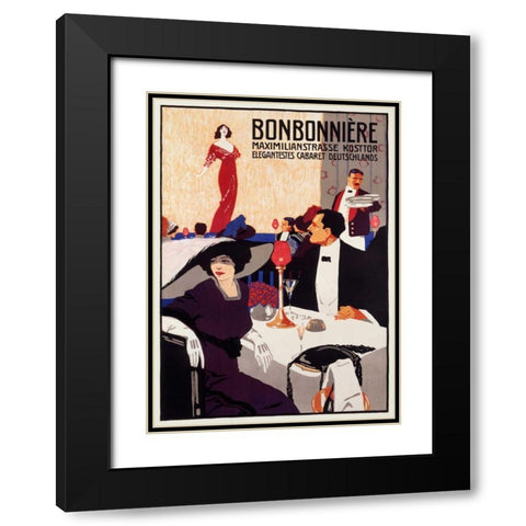 Bonbonnerie Black Modern Wood Framed Art Print with Double Matting by Ehrenberger, Ludwig L.