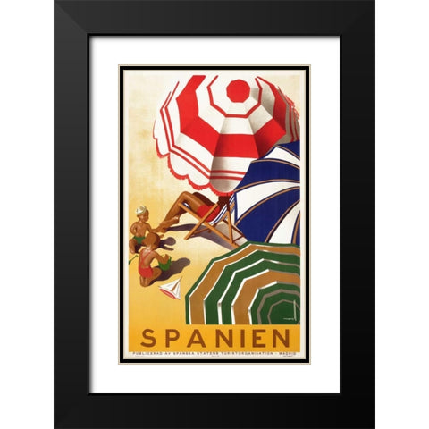 Spanien Black Modern Wood Framed Art Print with Double Matting by Morell, Jose