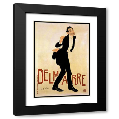 Delmarre Black Modern Wood Framed Art Print with Double Matting by Barrere, Adrien