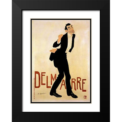 Delmarre Black Modern Wood Framed Art Print with Double Matting by Barrere, Adrien