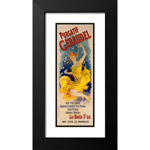 Purgatif Geraudel Black Modern Wood Framed Art Print with Double Matting by Cheret, Jules