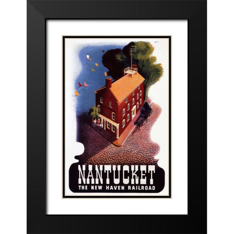 New Haven Railroad/The Berkshires Black Modern Wood Framed Art Print with Double Matting by Nason, Ben