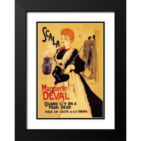 Scala Marguerite Deval Black Modern Wood Framed Art Print with Double Matting by Barrere, Adrien