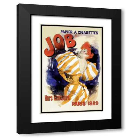 Job, 1889 Black Modern Wood Framed Art Print with Double Matting by Cheret, Jules