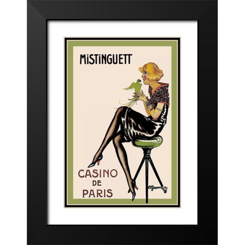Mistinguett - Casino de Paris, 1922 Black Modern Wood Framed Art Print with Double Matting by Gesmar, Charles