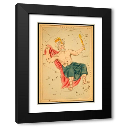 Cepheus, 1825 Black Modern Wood Framed Art Print with Double Matting by Aspin, Jehoshaphat