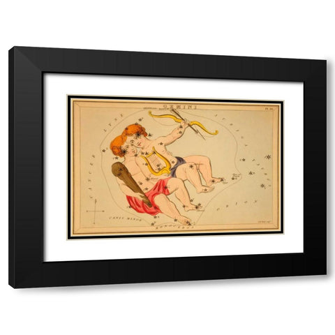 Gemini, 1825 Black Modern Wood Framed Art Print with Double Matting by Aspin, Jehoshaphat