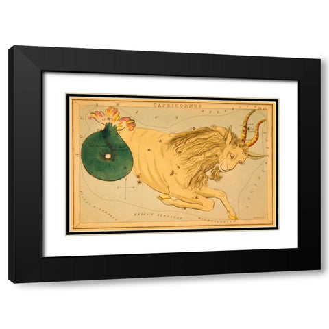 Capricorn, 1825 Black Modern Wood Framed Art Print with Double Matting by Aspin, Jehoshaphat