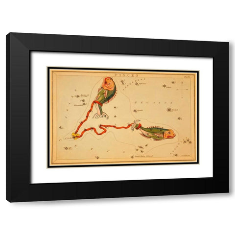 Pisces, 1825 Black Modern Wood Framed Art Print with Double Matting by Aspin, Jehoshaphat