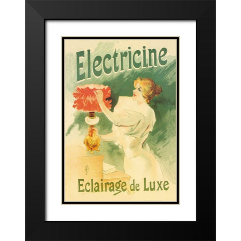 Electricine, Luxury Lighting, 1895 Black Modern Wood Framed Art Print with Double Matting by Lefevre, Lucien