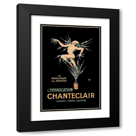 LEmbrocation Chanteclair, 1910 Black Modern Wood Framed Art Print with Double Matting by Liebeaux, Michel