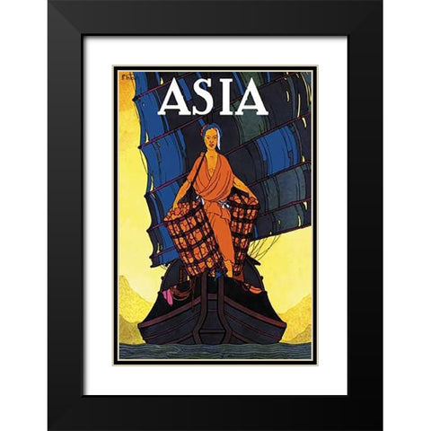 Chin Cargoes - with Title, 1925 Black Modern Wood Framed Art Print with Double Matting by McIntosh, Frank