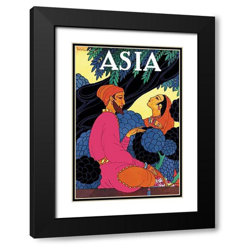 Persia Garden, 1925 Black Modern Wood Framed Art Print with Double Matting by McIntosh, Frank
