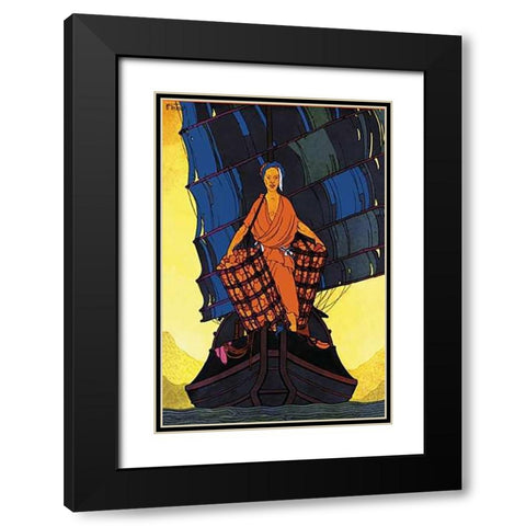 China-Cargoes, 1925 Black Modern Wood Framed Art Print with Double Matting by McIntosh, Frank