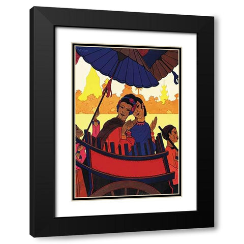 Burma-The Golden Landscape, 1925 Black Modern Wood Framed Art Print with Double Matting by McIntosh, Frank
